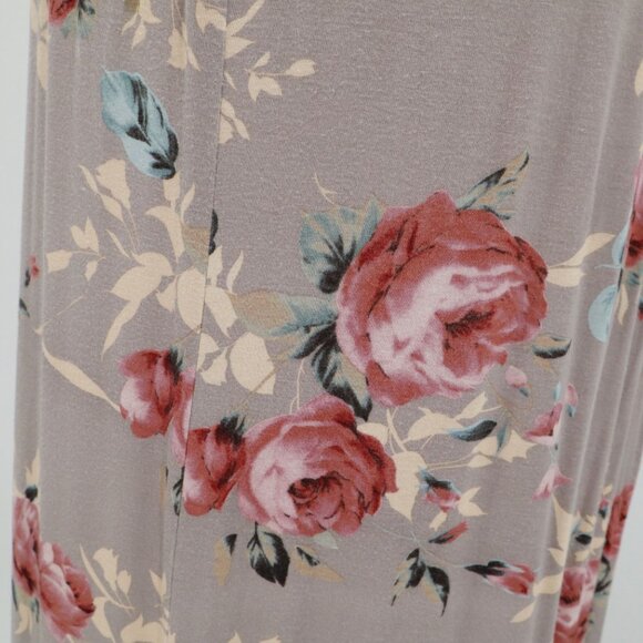 Lux & Co. Maxi Dress Womens M Gray Coastal Boho Cottagecore Grannycore Romantic - Picture 7 of 16